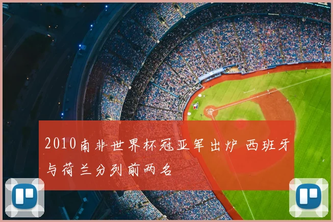 2010南非世界杯冠亚军出炉 西班牙与荷兰分列前两名